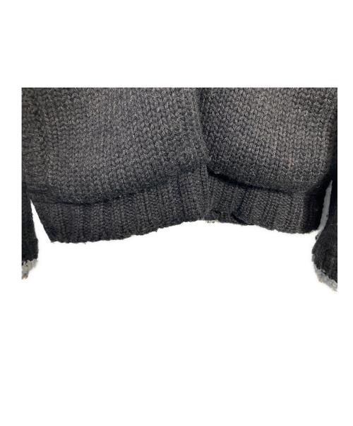 BURBERRY BLACK LABEL（バーバリーブラックレーベル）BURBERRY BLACK LABEL (バーバリーブラックレーベル) ラニットファーニットブルゾン ブラック サイズ:3の古着・服飾アイテム