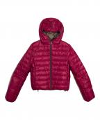 BURBERRY BLUE LABELバーバリーロンドンブルーレーベル）の古着「リバーシブルダウンジャケット」｜ショッキングピンク×グレー