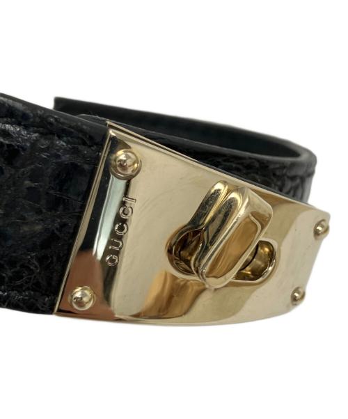 GUCCI（グッチ）GUCCI (グッチ) GUCCI バングル ブラックの古着・服飾アイテム