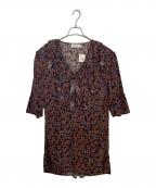 COACHコーチ）の古着「COACH 長袖ブラウス」｜ブラウン
