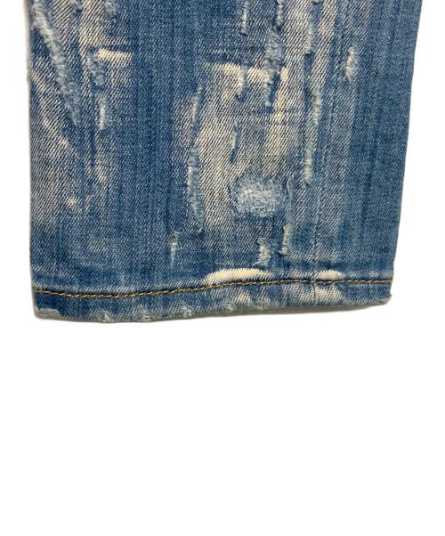 DSQUARED2（ディースクエアード）DSQUARED2 (ディースクエアード) ダメージ加工デニムパンツ ネイビー サイズ:42の古着・服飾アイテム