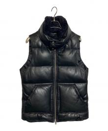 Lui's（ルイス）の古着「レザーダウンベスト」｜ブラック