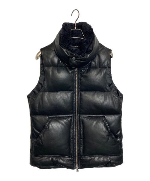 Lui's（ルイス）Lui's (ルイス) レザーダウンベスト ブラック サイズ:Mの古着・服飾アイテム