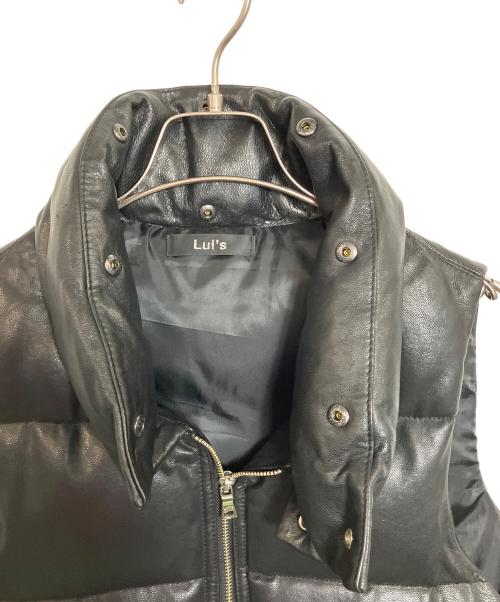 Lui's（ルイス）Lui's (ルイス) レザーダウンベスト ブラック サイズ:Mの古着・服飾アイテム