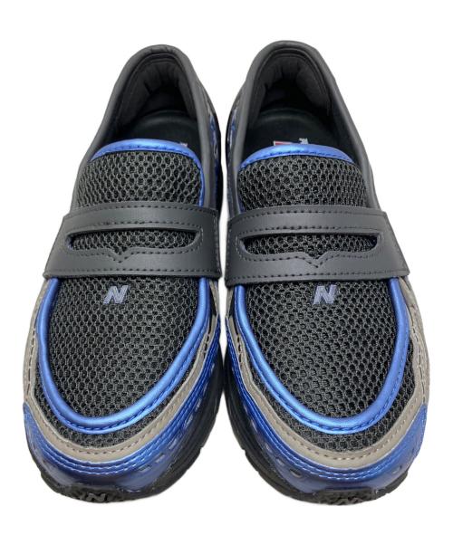 NEW BALANCE（ニューバランス）NEW BALANCE (ニューバランス) NEW BALANCE Black Cement with Blue Gemstone スニーカー ブラック×ブルー サイズ:26㎝の古着・服飾アイテム