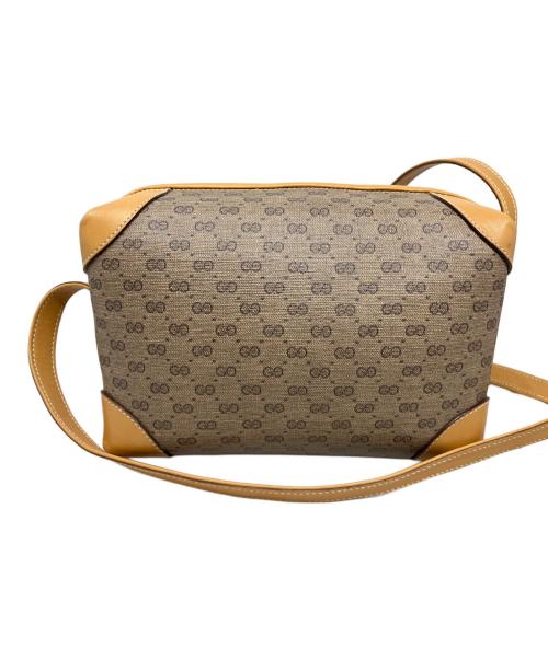 GUCCI（グッチ）GUCCI (グッチ) GUCCI GG ニショルダーバッグ ブラウン×グレーの古着・服飾アイテム