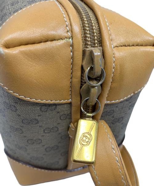 GUCCI（グッチ）GUCCI (グッチ) GUCCI GG ニショルダーバッグ ブラウン×グレーの古着・服飾アイテム