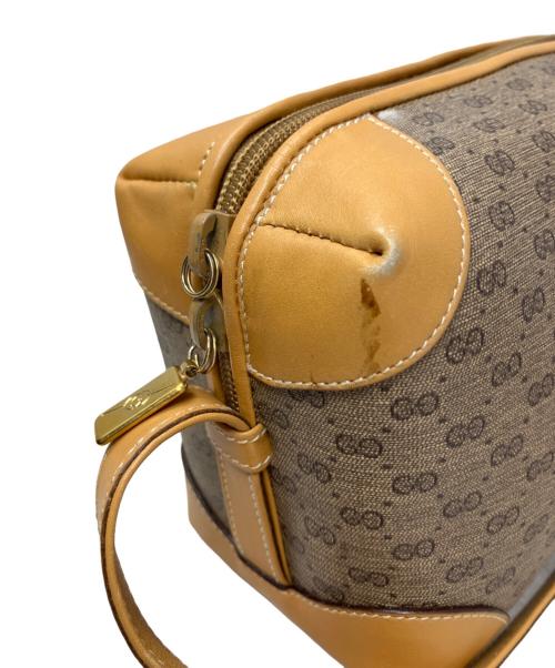 GUCCI（グッチ）GUCCI (グッチ) GUCCI GG ニショルダーバッグ ブラウン×グレーの古着・服飾アイテム