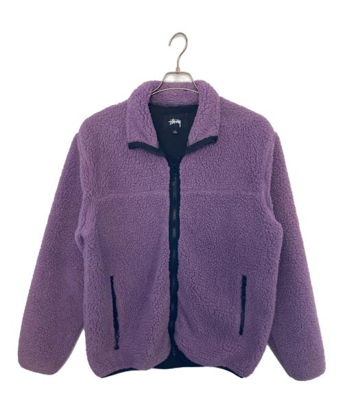 stussy（ステューシー）stussy (ステューシー) stussy ボアジャケット パープル サイズ:Lの古着・服飾アイテム