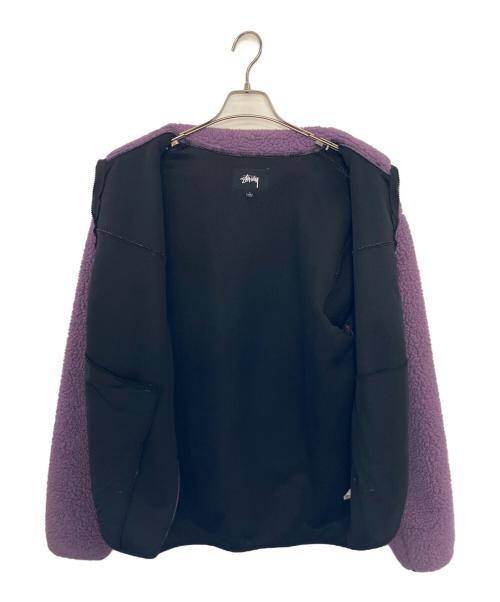 stussy（ステューシー）stussy (ステューシー) stussy ボアジャケット パープル サイズ:Lの古着・服飾アイテム
