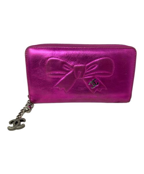 CHANEL（シャネル）CHANEL (シャネル) CHANEL 長財布 メタリックピンクの古着・服飾アイテム