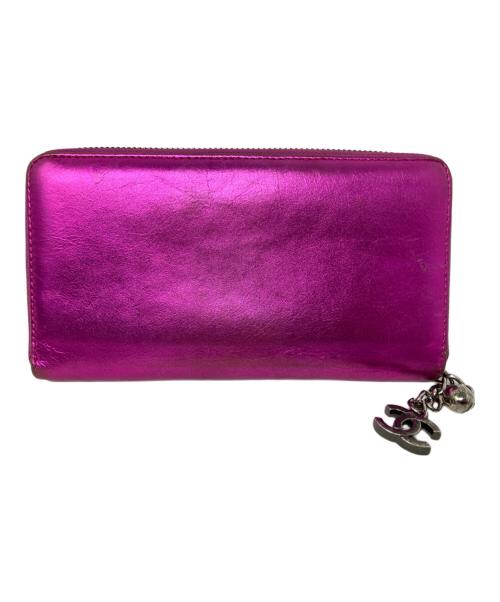CHANEL（シャネル）CHANEL (シャネル) CHANEL 長財布 メタリックピンクの古着・服飾アイテム