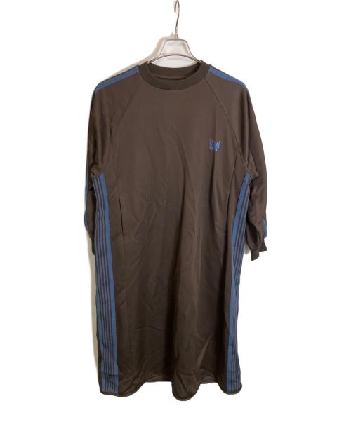 Needles（ニードルズ）Needles (ニードルズ) BEAMS BOY (ビームスボーイ) 長袖ワンピース ブラウン×ブルー サイズ:2の古着・服飾アイテム