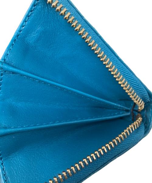 GUCCI（グッチ）GUCCI (グッチ) ラウンドファスナー財布 ブルーの古着・服飾アイテム