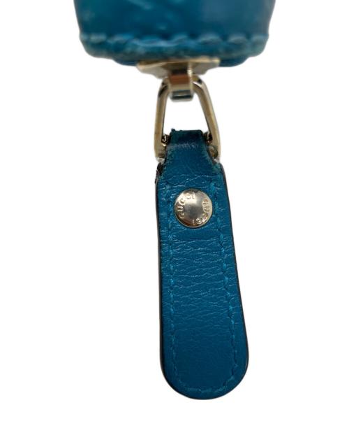 GUCCI（グッチ）GUCCI (グッチ) ラウンドファスナー財布 ブルーの古着・服飾アイテム