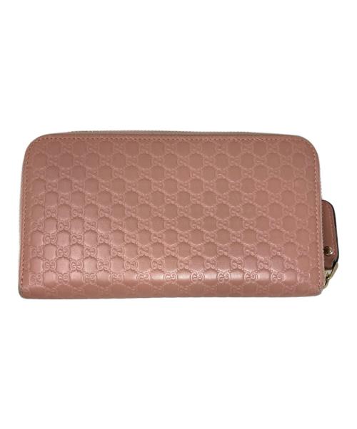 GUCCI（グッチ）GUCCI (グッチ) ラウンドファスナー財布 ピンクの古着・服飾アイテム