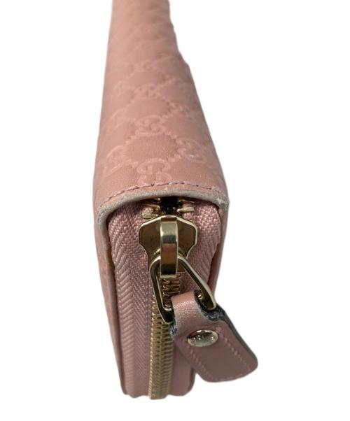GUCCI（グッチ）GUCCI (グッチ) ラウンドファスナー財布 ピンクの古着・服飾アイテム