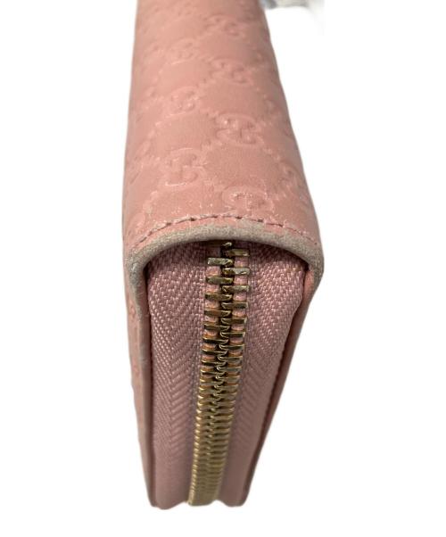 GUCCI（グッチ）GUCCI (グッチ) ラウンドファスナー財布 ピンクの古着・服飾アイテム