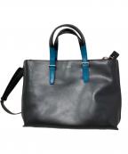 PAUL SMITHポールスミス）の古着「Paul Smith カラードチップレザー トートバッグ」｜ブラック