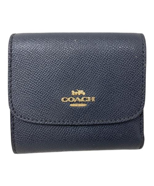 COACH（コーチ）COACH (コーチ) COACH 3つ折り財布 ネイビーの古着・服飾アイテム