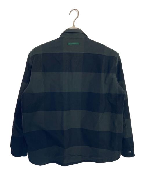 LACOSTE（ラコステ）LACOSTE (ラコステ) LACOSTE プレーン×バッファローチェックリバーシブルシャツアウター ダークグリーン サイズ:US Sの古着・服飾アイテム