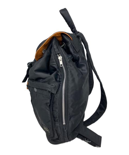 PORTER（ポーター）PORTER (ポーター) PORTER タンカー リュック ブラック×オレンジの古着・服飾アイテム