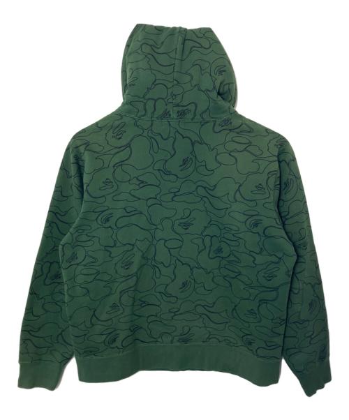A BATHING APE（ア ベイシング エイプ）A BATHING APE (ア ベイシング エイプ) A BATHING APE スウェットプルパーカー オリーブ サイズ:XLの古着・服飾アイテム