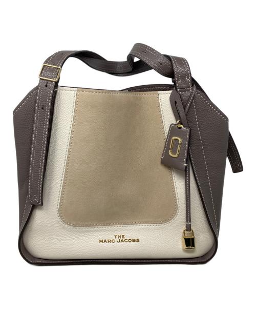 MARC JACOBS（マークジェイコブズ）MARC JACOBS (マークジェイコブズ) MARC JACOBS THE COLOR BLOCK DIRECTOR ショルダーバッグ ベージュ×グレーの古着・服飾アイテム