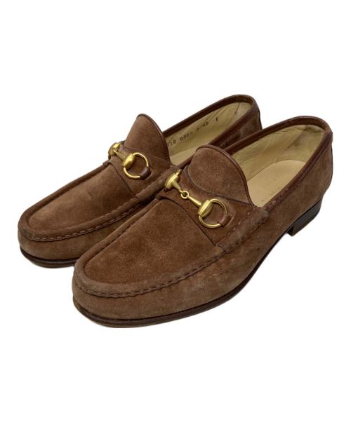 GUCCI（グッチ）GUCCI (グッチ) GUCCI ホースビットローファー ブラウン サイズ:40の古着・服飾アイテム