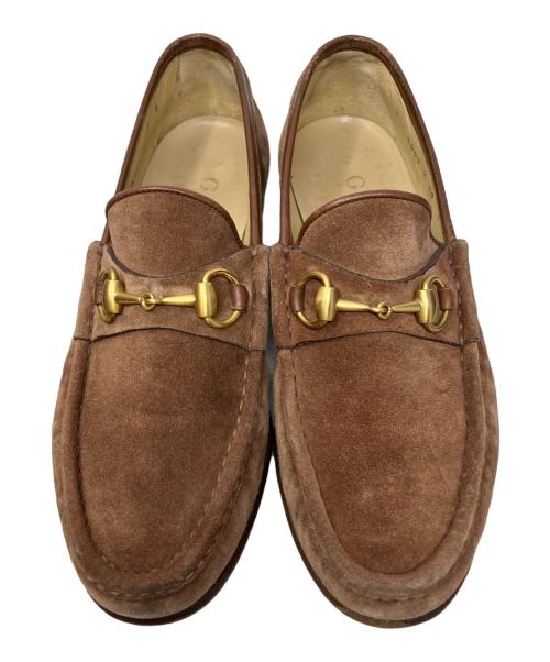 GUCCI（グッチ）GUCCI (グッチ) GUCCI ホースビットローファー ブラウン サイズ:40の古着・服飾アイテム