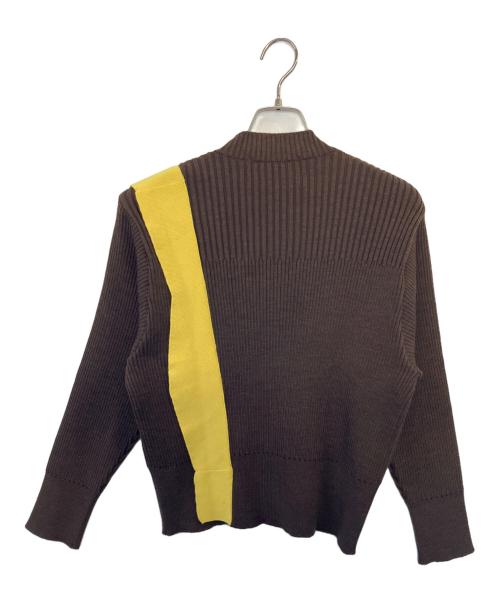 AKIRA NAKA（アキラナカ）AKIRA NAKA (アキラナカ) AKIRA NAKA Adela asymmetry panel knit 厚手ニット ブラウン サイズ:1の古着・服飾アイテム