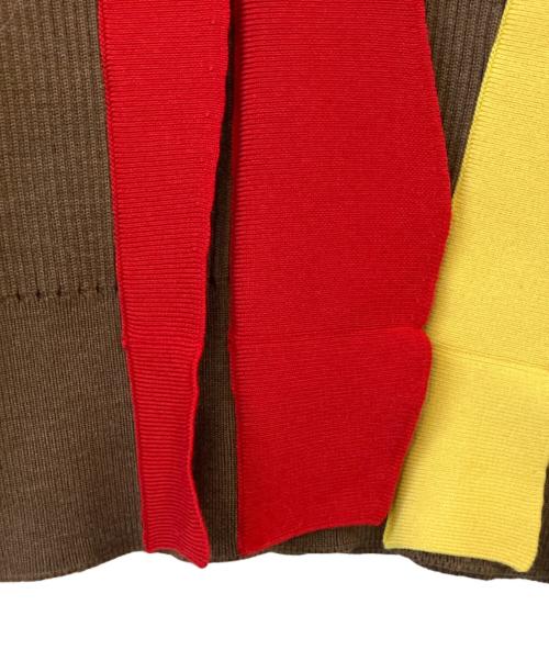 AKIRA NAKA（アキラナカ）AKIRA NAKA (アキラナカ) AKIRA NAKA Adela asymmetry panel knit 厚手ニット ブラウン サイズ:1の古着・服飾アイテム