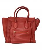CELINEセリーヌ）の古着「CELINE ラゲージマイクロショッパー」｜レッド