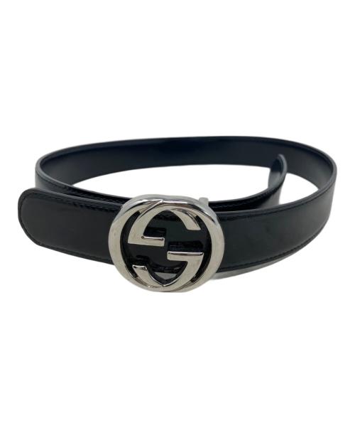 GUCCI（グッチ）GUCCI (グッチ) GUCCI インターロッキングG ベルト ブラックの古着・服飾アイテム
