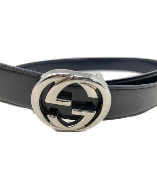 GUCCI（グッチ）GUCCI (グッチ) GUCCI インターロッキングG ベルト ブラックの古着・服飾アイテム