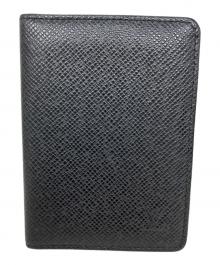 LOUIS VUITTON（ルイ ヴィトン）の古着「LOUIS VUITTON タイガ ポルト・カルト・ヴェルティカル カードケース」｜ブラック