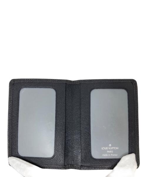 LOUIS VUITTON（ルイ ヴィトン）LOUIS VUITTON (ルイ ヴィトン) LOUIS VUITTON タイガ ポルト・カルト・ヴェルティカル カードケース ブラックの古着・服飾アイテム