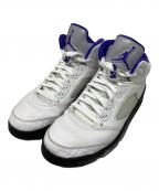 NIKEナイキ）の古着「NIKE AIR JORDAN 5 RETRO ハイカットスニーカー」｜ホワイト×パープル