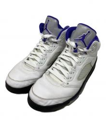 NIKE（ナイキ）の古着「NIKE AIR JORDAN 5 RETRO ハイカットスニーカー」｜ホワイト×パープル