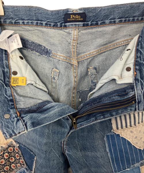 POLO RALPH LAUREN（ポロ・ラルフローレン）POLO RALPH LAUREN (ポロ・ラルフローレン) POLO RALPH LAUREN パッチワークデニムパンツ ネイビー サイズ:SIZE 68.5cm (W27)の古着・服飾アイテム