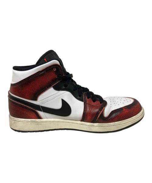 NIKE（ナイキ）NIKE (ナイキ) NIKE 1 Mid WearAway ハイカットスニーカー ホワイト×レッド サイズ:27㎝の古着・服飾アイテム