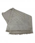 LOUIS VUITTONルイ ヴィトン）の古着「LOUIS VUITTON モノグラム シルク混ストール」｜ベージュ