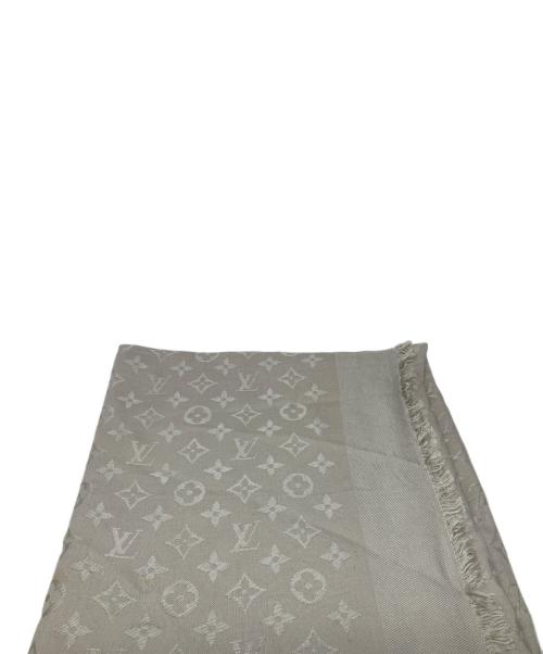 LOUIS VUITTON（ルイ ヴィトン）LOUIS VUITTON (ルイ ヴィトン) LOUIS VUITTON モノグラム シルク混ストール ベージュの古着・服飾アイテム