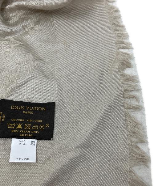 LOUIS VUITTON（ルイ ヴィトン）LOUIS VUITTON (ルイ ヴィトン) LOUIS VUITTON モノグラム シルク混ストール ベージュの古着・服飾アイテム