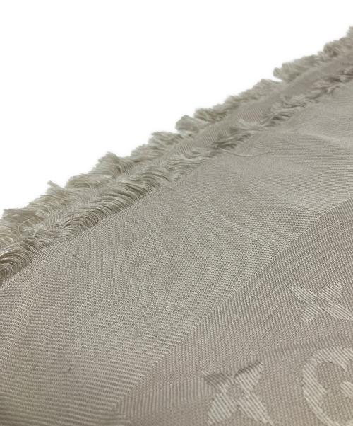 LOUIS VUITTON（ルイ ヴィトン）LOUIS VUITTON (ルイ ヴィトン) LOUIS VUITTON モノグラム シルク混ストール ベージュの古着・服飾アイテム