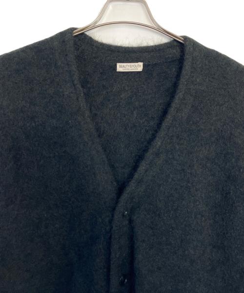 BEAUTY&YOUTH UNITED ARROWS（ビューティーアンドユースユナイテッドアローズ）BEAUTY&YOUTH UNITED ARROWS (ビューティーアンドユースユナイテッドアローズ) BEAUTY&YOUTH UNITED シャギーモヘヤカーディガン ARROWS 厚手カーディガン グレー サイズ:Mの古着・服飾アイテム