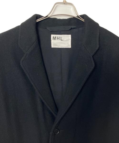 MHL（エムエイチエル）MHL (エムエイチエル) MHL 22aw BASIC WOOL MELTON チェスターコート ブラック サイズ:Lの古着・服飾アイテム
