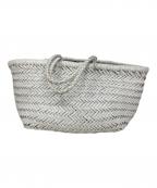 DRAGONドラゴン）の古着「DRAGON レザーメッシュトートバッグ」｜ホワイト