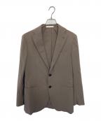 MEN's MELROSEメンズメルローズ）の古着「MEN'S MELROSE ツイストユニオンストレッチ2つボタンジャケット」｜カーキ