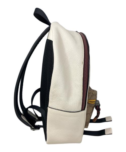 COACH（コーチ）COACH (コーチ) Disney (ディズニー) COACH Disney 日本限定ディズニーコラボ リュック ベージュ×アイボリーの古着・服飾アイテム